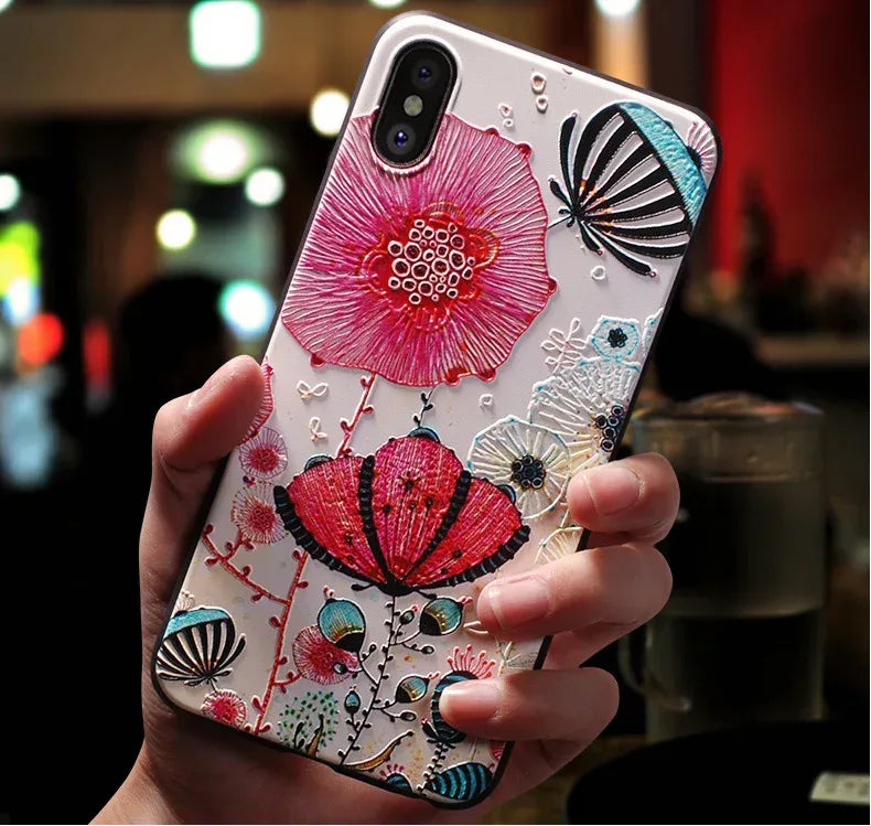 embossed-frosted-soft-shell-huawei-case - Viexta