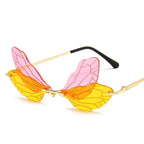 Dragonfly Wings Frameless Sunglasses - Viexta