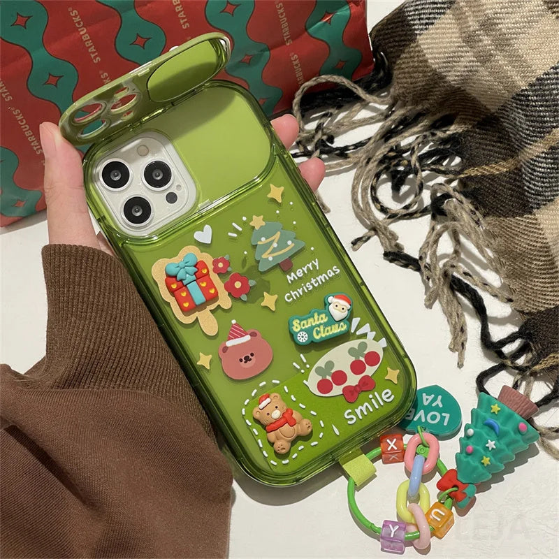 Xmas Santa Claus Elk Hat Charms Phone Case For IPhone