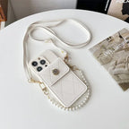 Crossbody Rope Diamond Metal Flower iPhone Case - Viexta