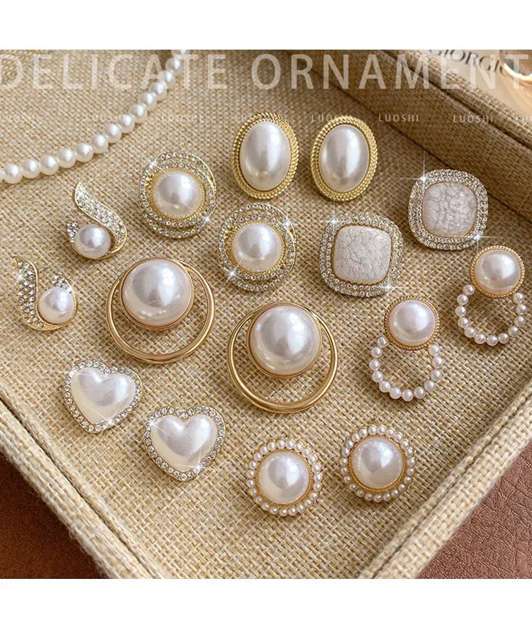 Baroque French Vintage Pearl Earrings - Viexta