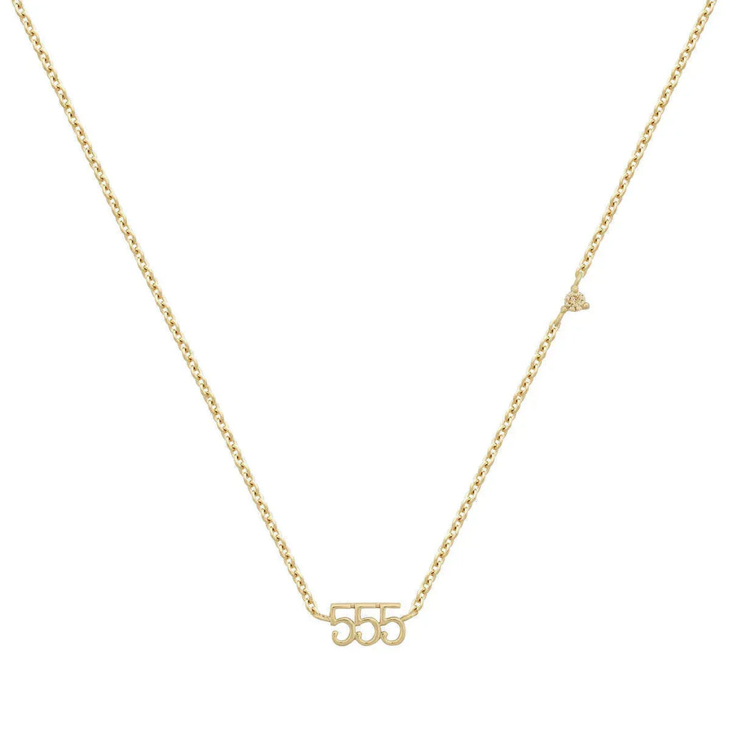 Angel Digit Stainless Steel Three-link Number Pendant Necklace - Viexta