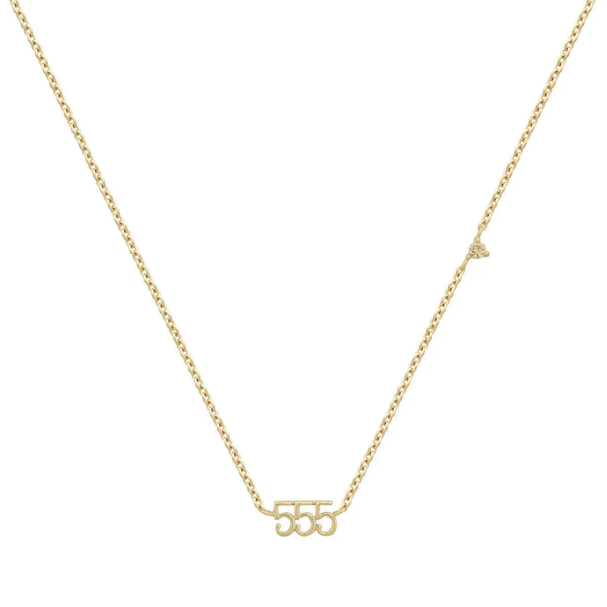 Angel Digit Stainless Steel Three-link Number Pendant Necklace - Viexta