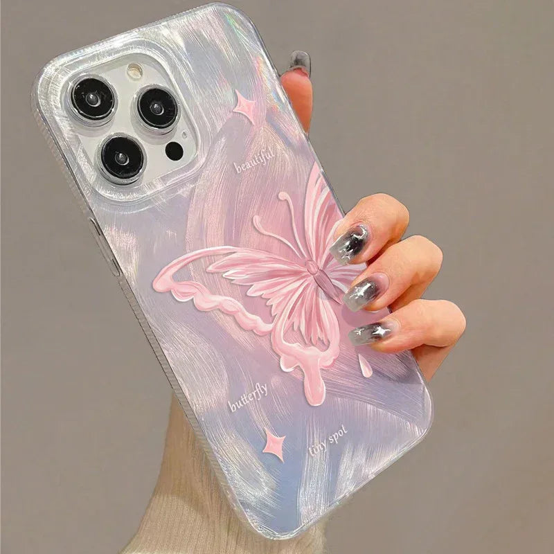 feather-yarn-butterfly-silicone-iphone-case - Viexta