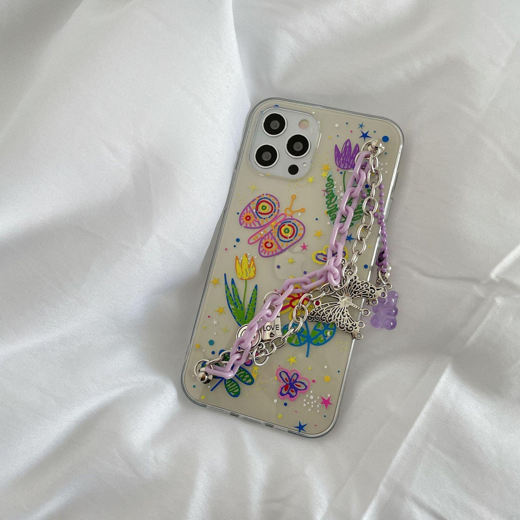 Purple Butterfly Bracelet iPhone Case - Viexta