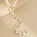 Pearl Tassel Long Niche Necklace - Viexta