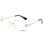 Women's Fashionable Rimless Cut Edge Gradient Sunglasses - Viexta