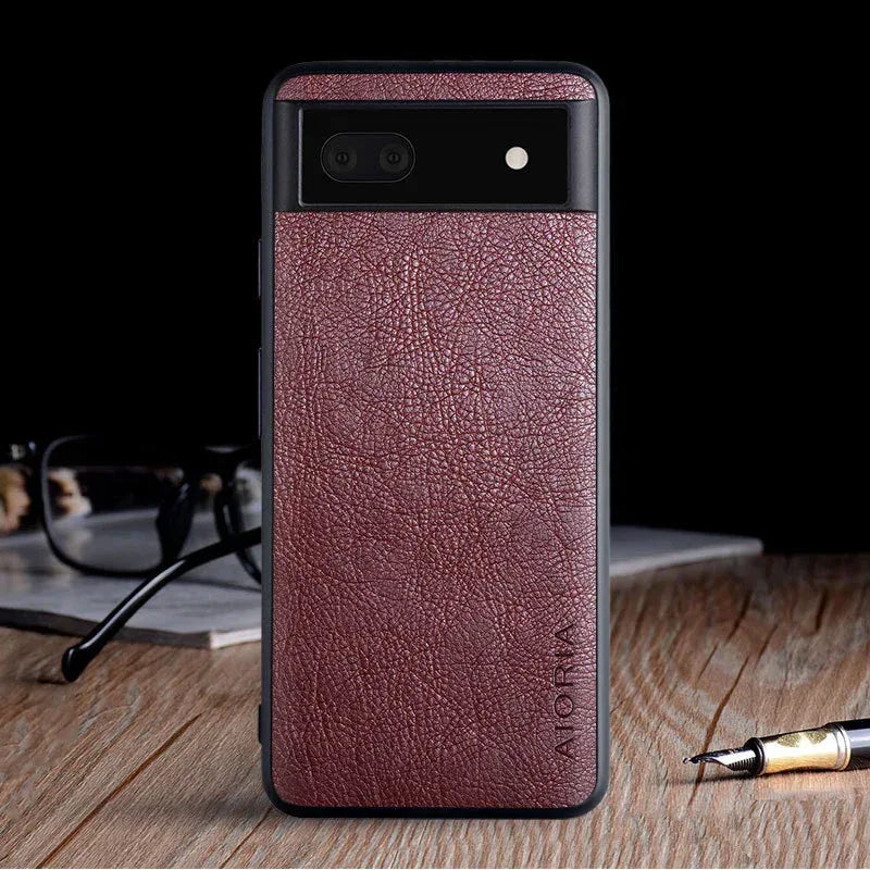 Goggle Pixel 6A Classic Lychee Phone Case - Viexta