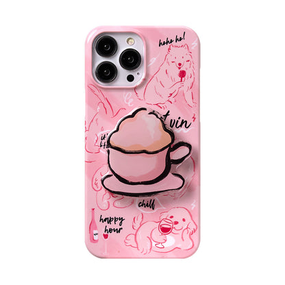 Fashion Cute Cat Print iPhone Case