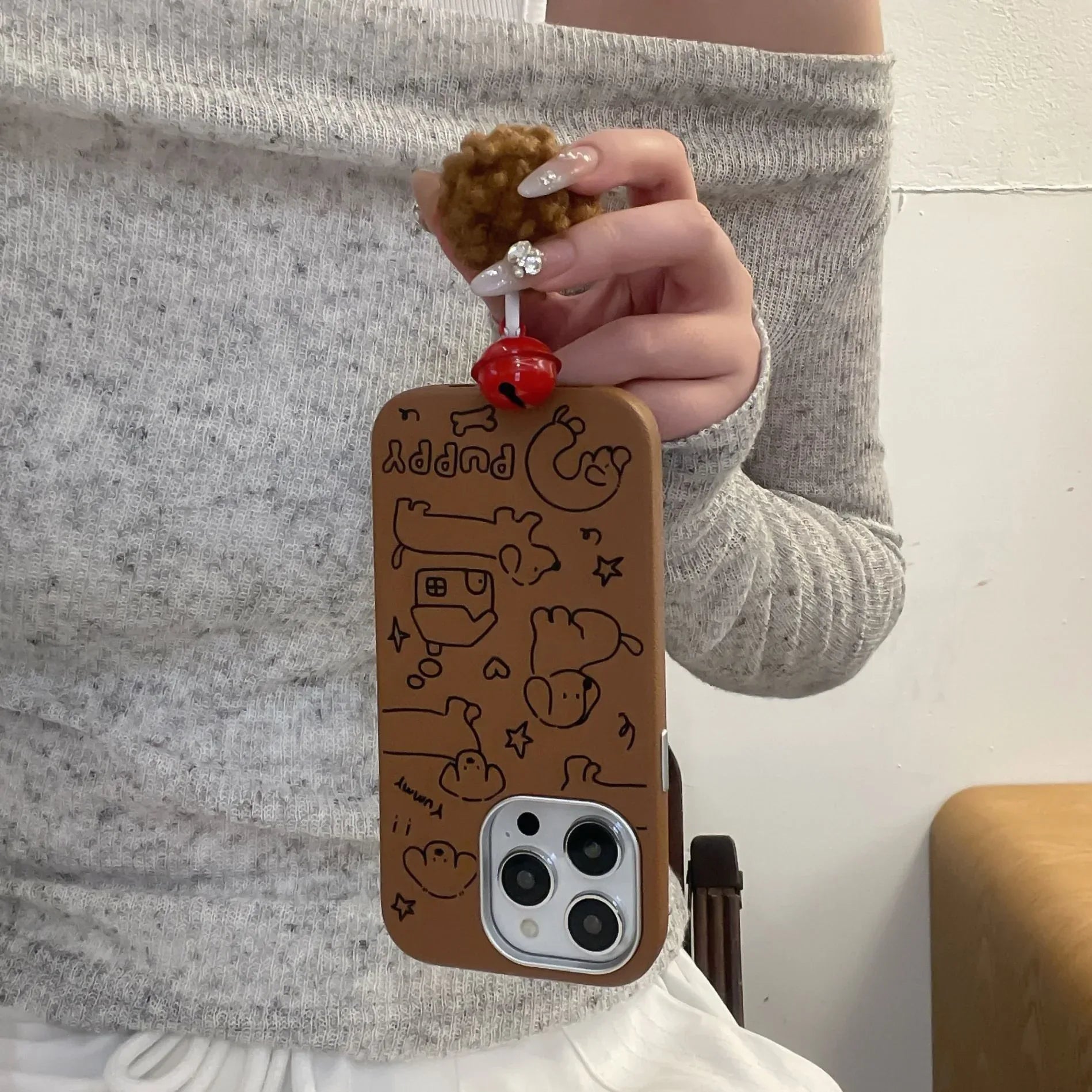 cartoon-cute-line-dog-iphone-case - Viexta