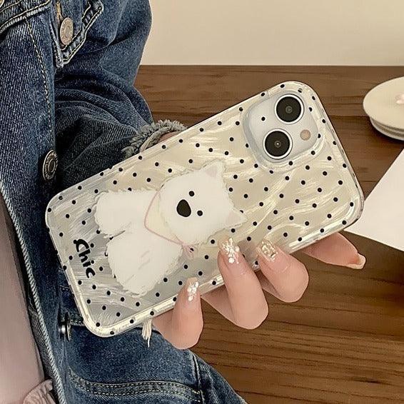 Polka Dot West Highland iPhone Case - Viexta