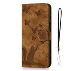 Butterfly Cat Embossed iPhone Leather Case