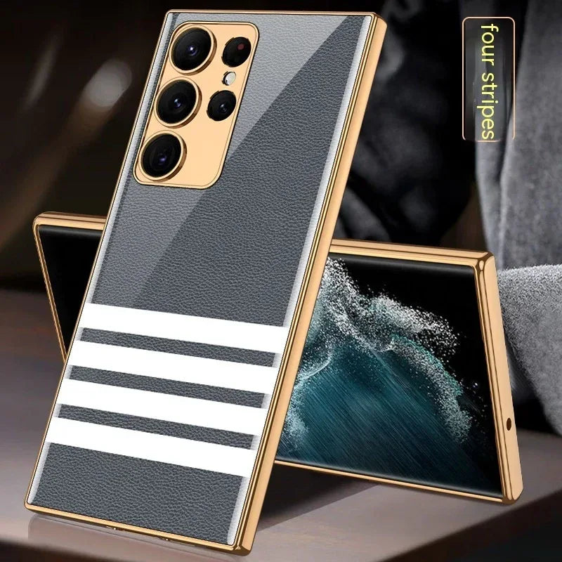 Soft Edge Electroplated Glass S Series Phone Case - Viexta