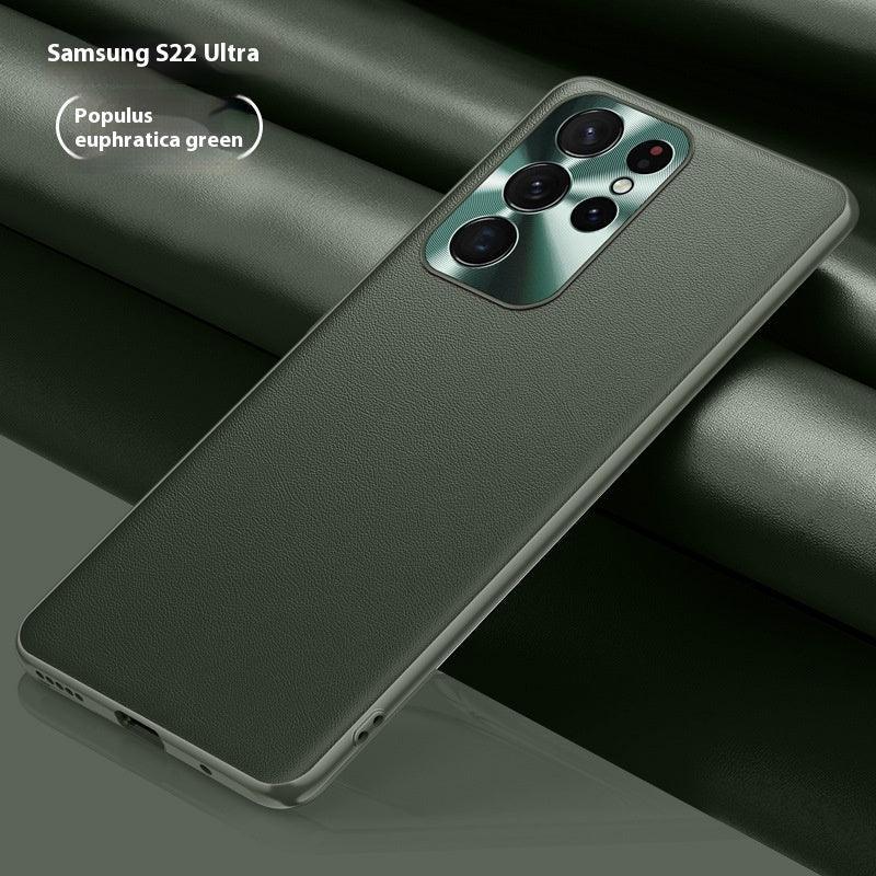 leather-samsung-metal-lens-phone-case - Viexta
