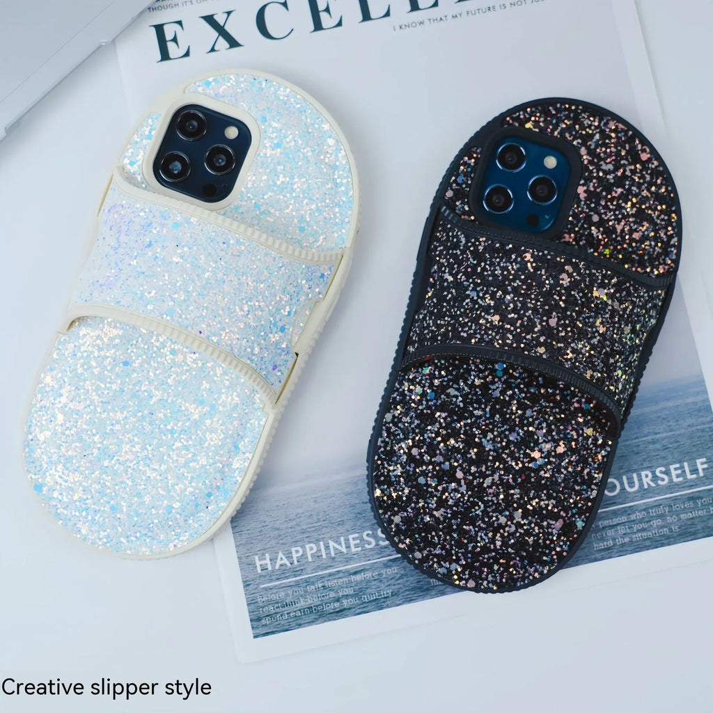 Rhinestone Slippers iPhone Case - Viexta