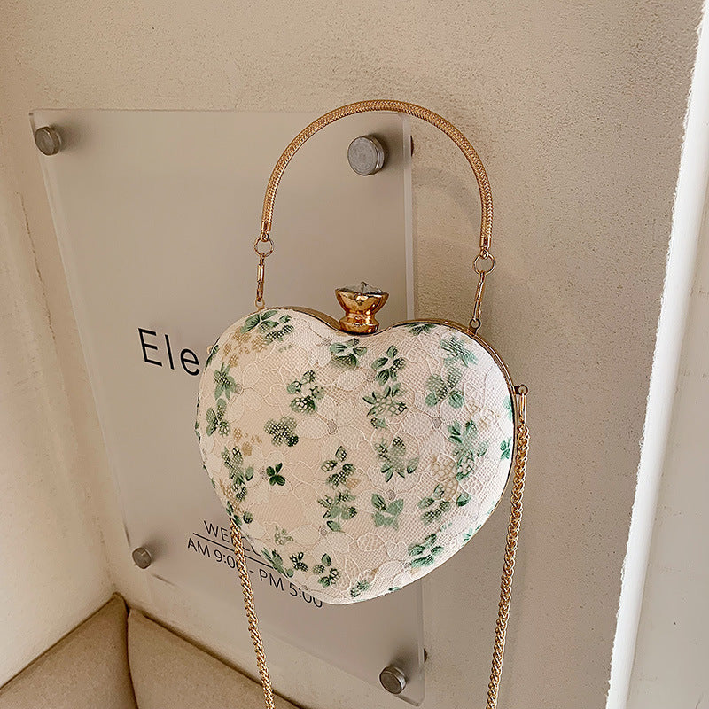 Floral Chain Crossbody Clutch-Bag