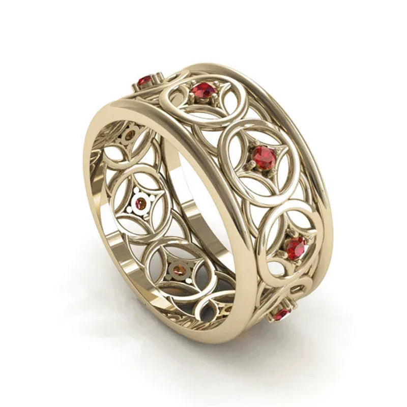 Luxury Domineering Diamond Micro Inlaid Zircon Ring - Viexta