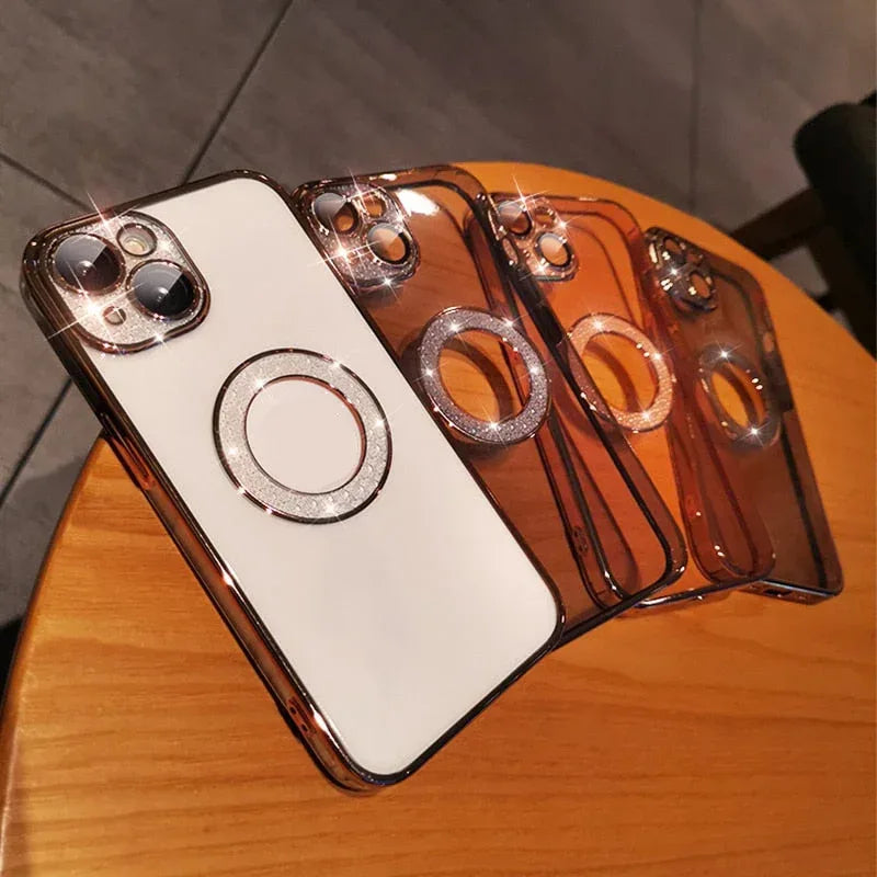 Electroplating Soft Diamond Ring IPhone Case - Viexta