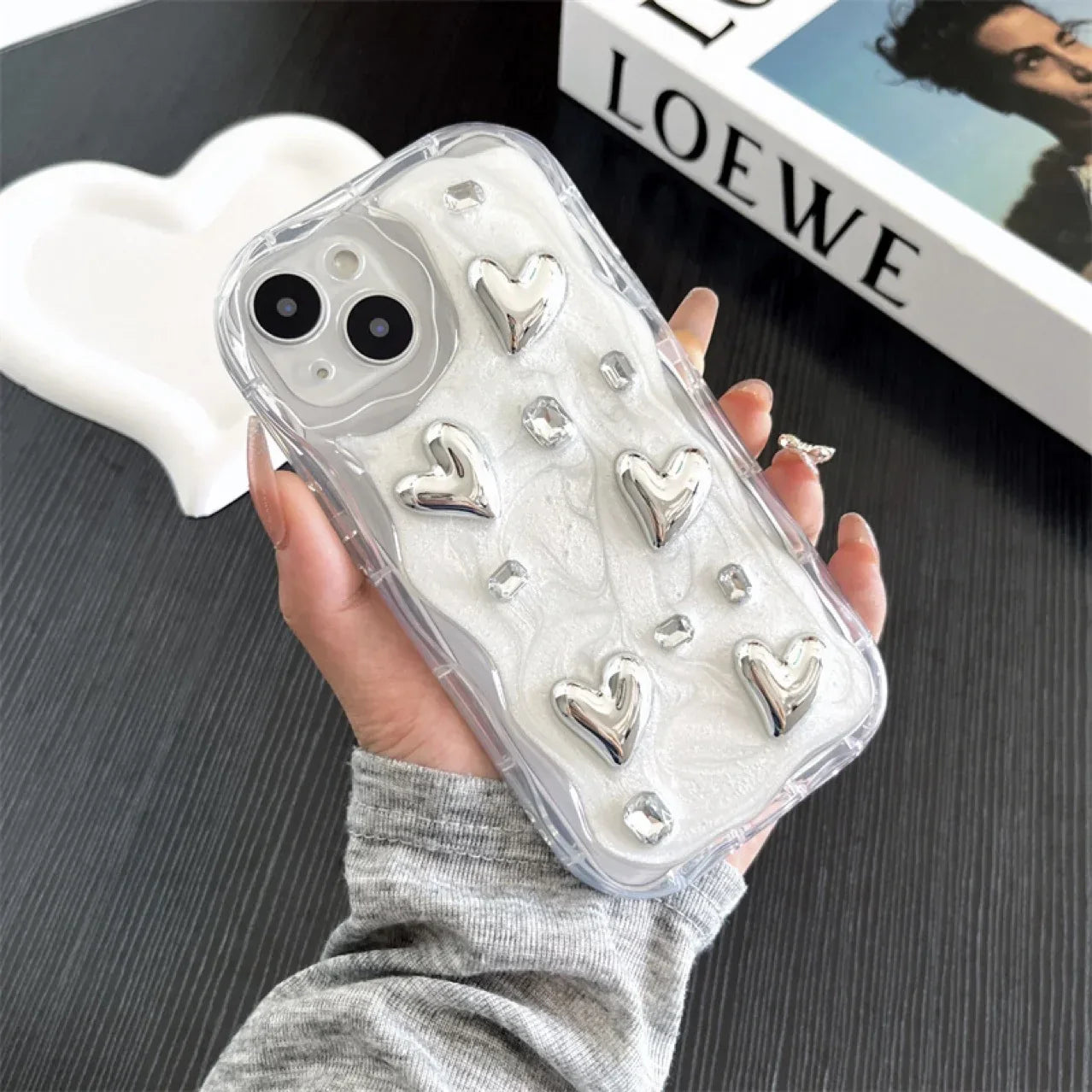 Stereo Glue Silver Love Gem iPhone Case - Viexta