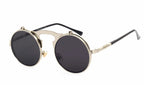 Men's Casual Retro Metal Punk Steam Flip Sunglasses - Viexta