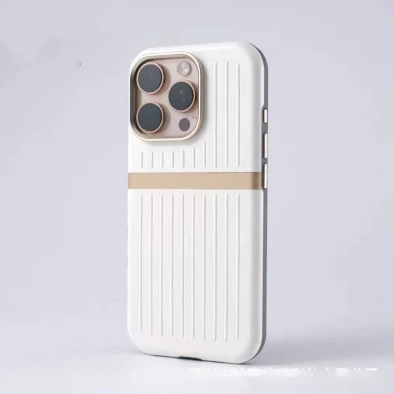 Corrugated Magnetic Business Leather iPhone Case - Viexta