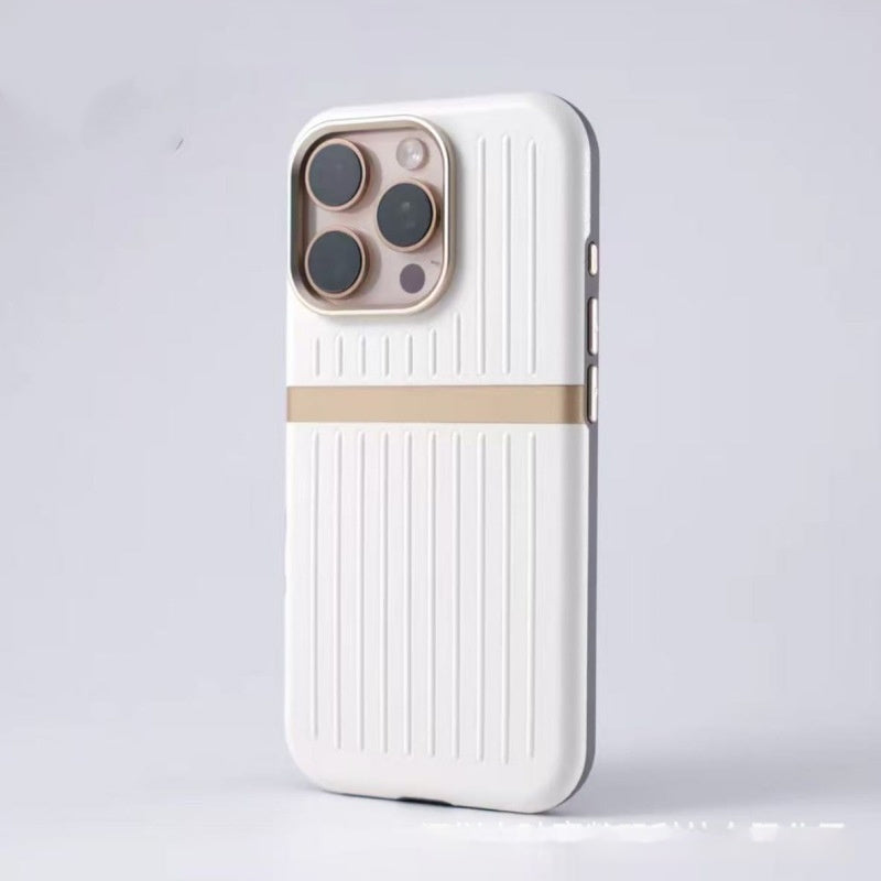 Corrugated Magnetic Business Leather iPhone Case
