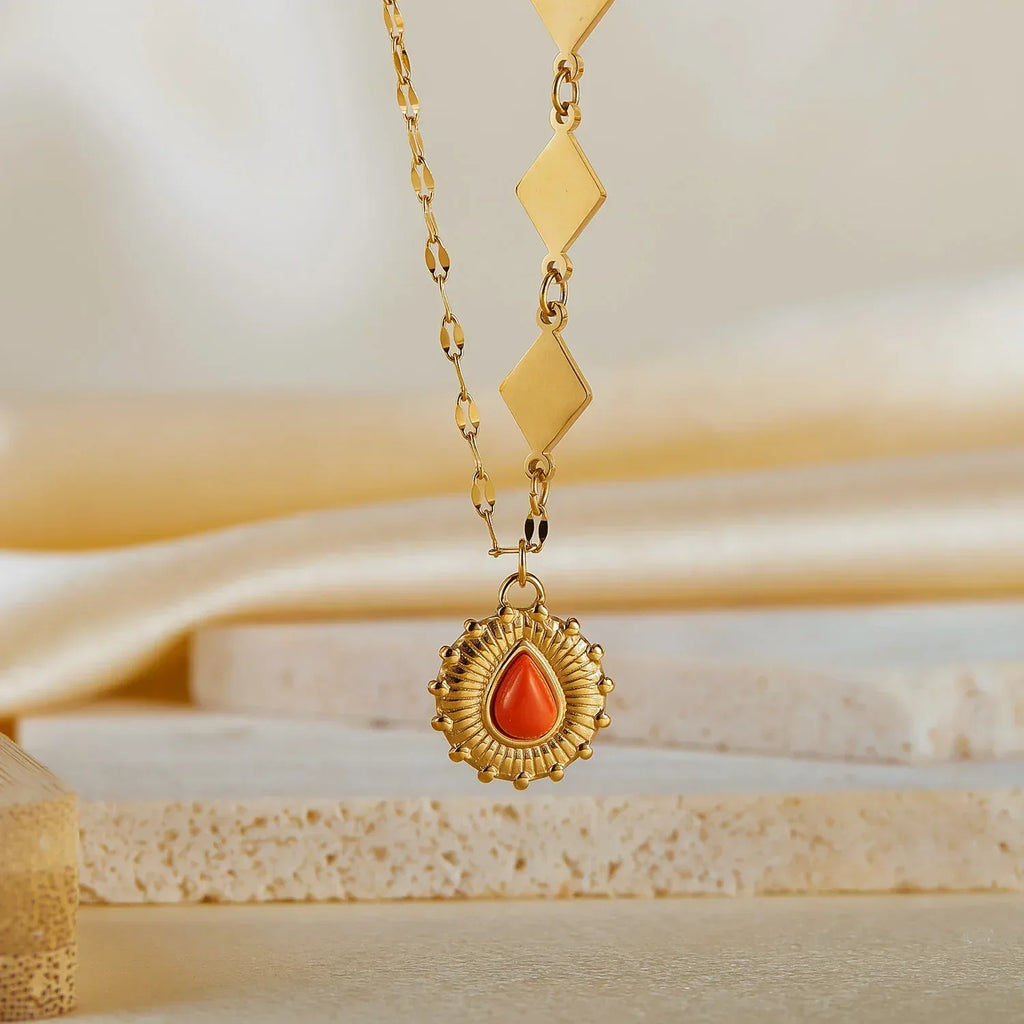 Retro Stainless Steel Pendant Necklace - Viexta