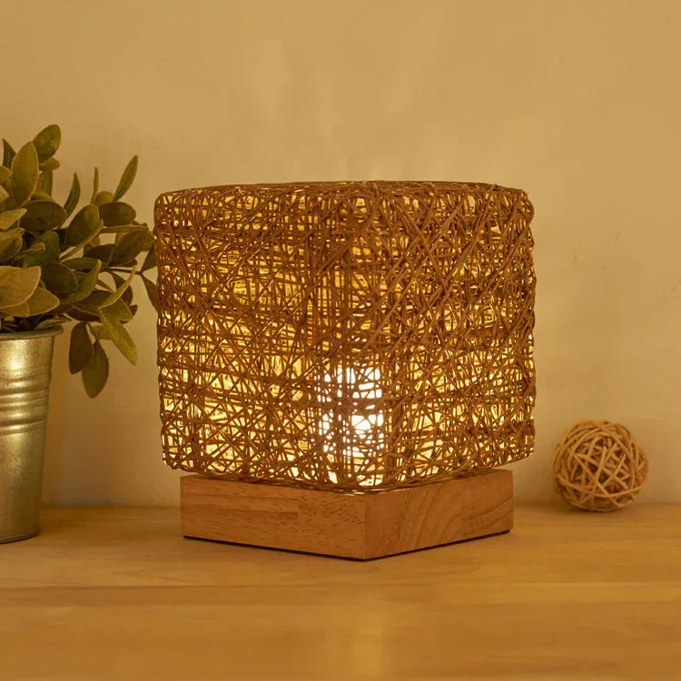 Hand-Knit Dimmable Square LED Desk Lights - Viexta