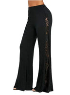 Women's Lace Stitching Wide-leg Casual Pants - Viexta