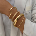 Geometric Circular Open Bracelet