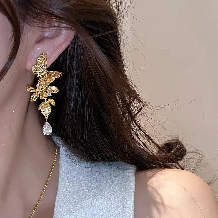 18k-retro-hong-kong-elegant-ear-studs - Viexta