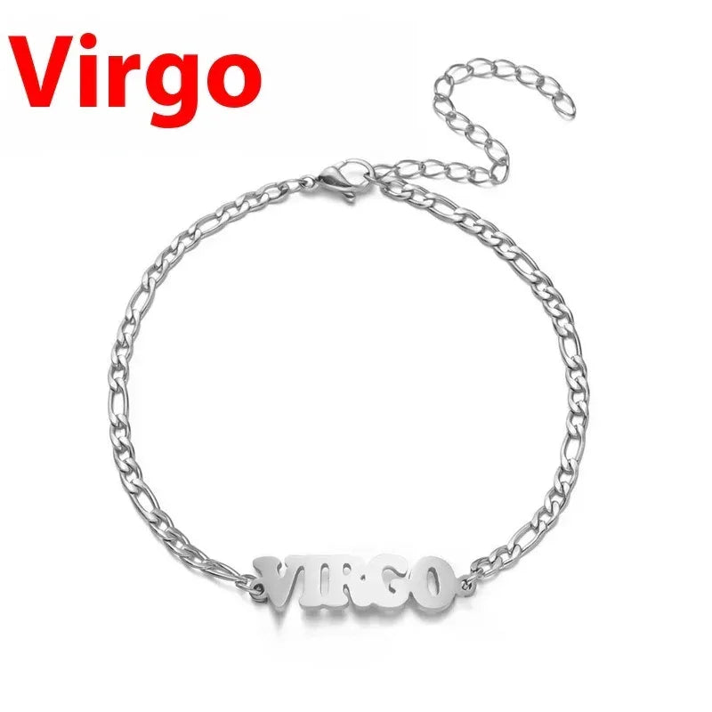 Stainless Steel Zodiac printed Bracelet - Viexta