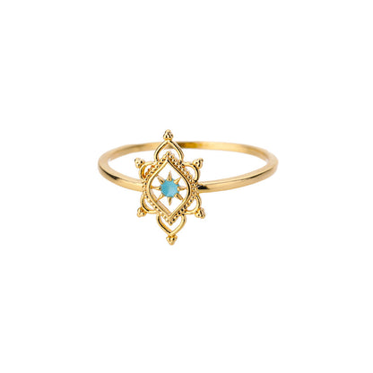 Crown Double Layer Ring