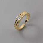 Korean-style Minimalist Zircon Ring