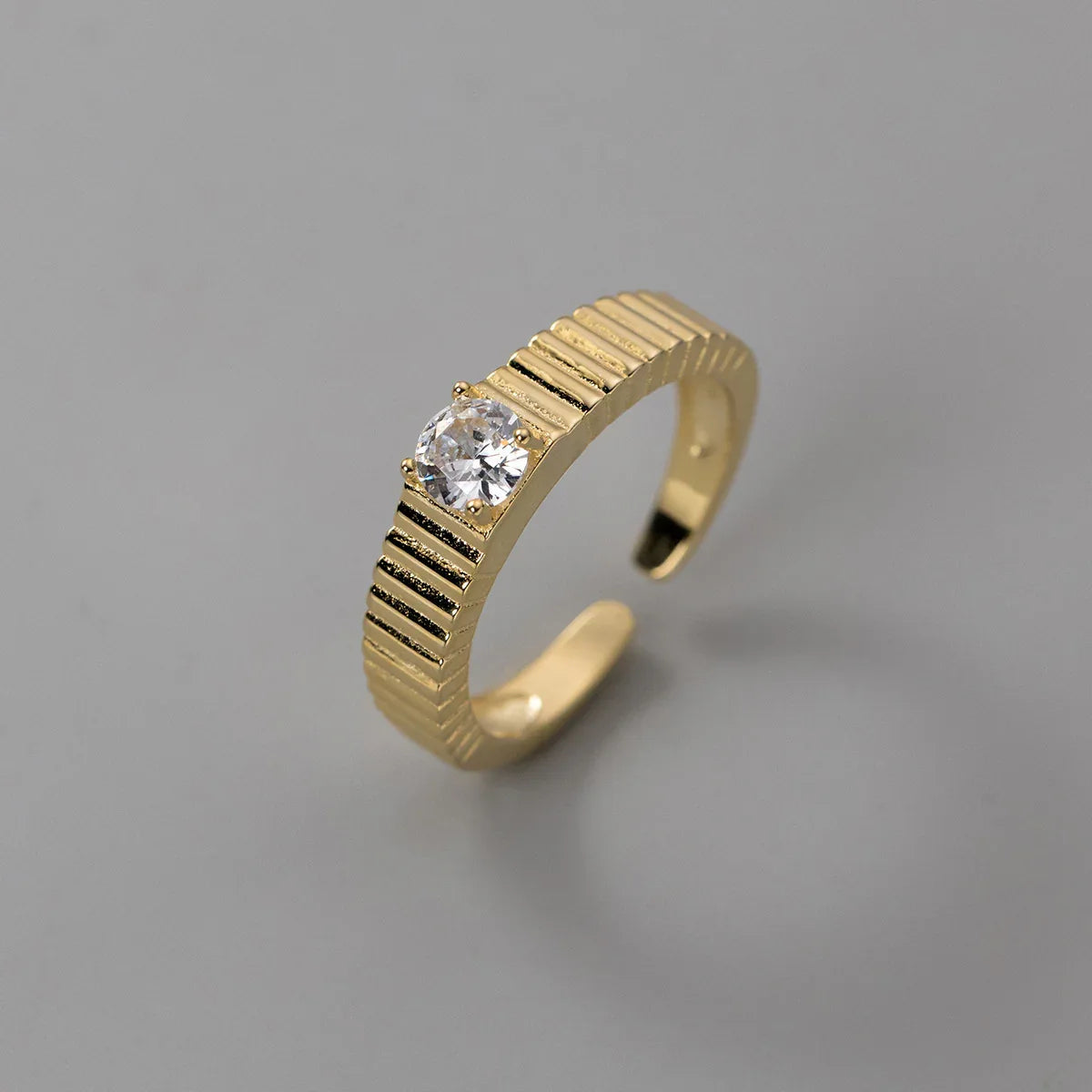 Korean-style Minimalist Zircon Ring