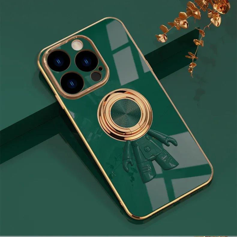 magnetic-electroplating-ring-shell-iphone-case - Viexta