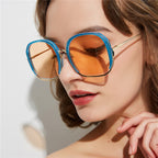 Colorful Large Half Frame Sunglasses