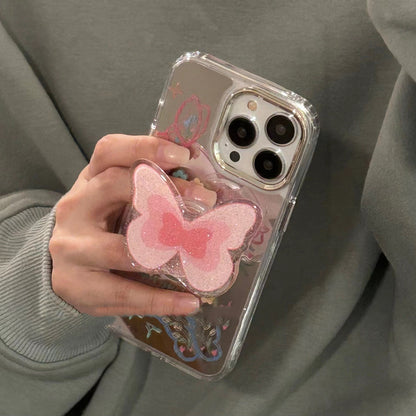 Mirror Graffiti Butterfly Silicone iPhone Case