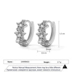 Hexagon Zircon-embedded Earrings - Viexta