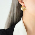 European Peach Heart Earrings - Viexta