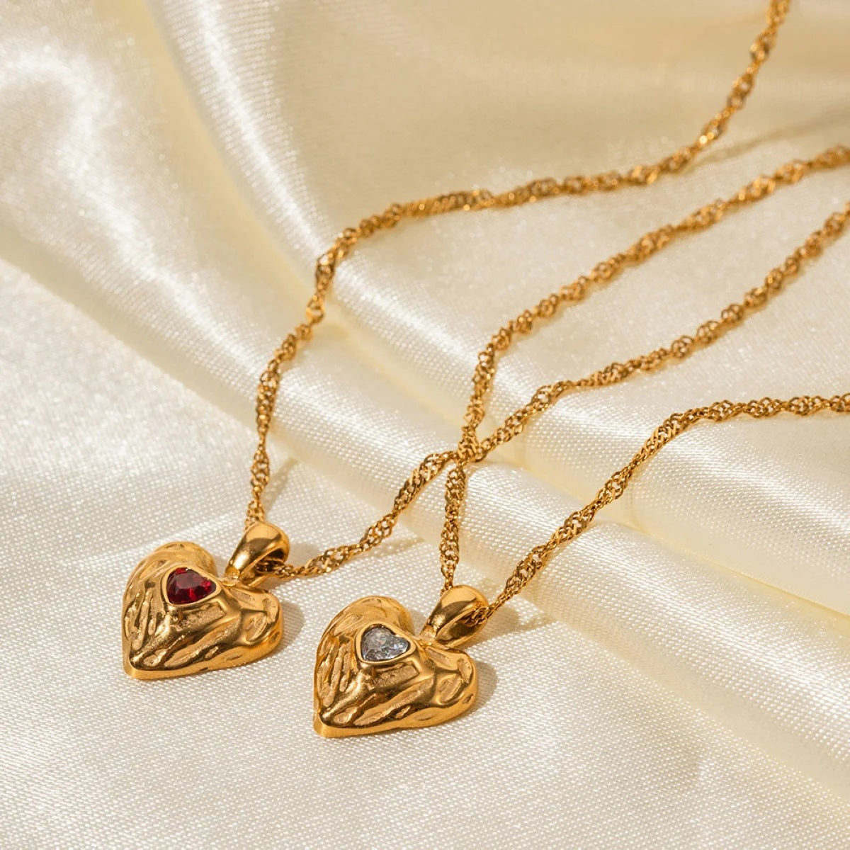 Heart-shaped Necklace With Crystal