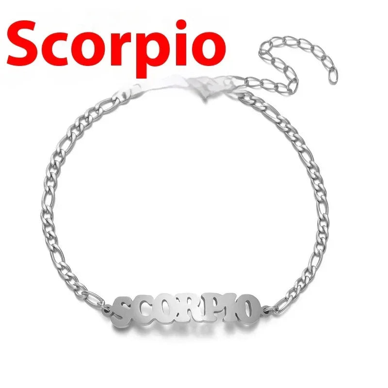 Stainless Steel Zodiac printed Bracelet - Viexta