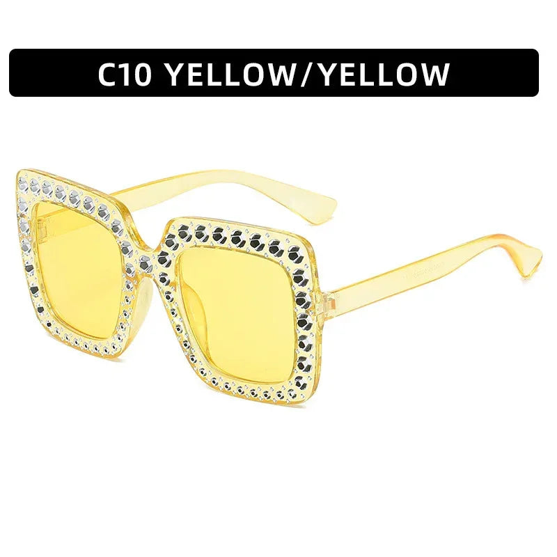 large-square-frame-with-rhinestones-sunglasses - Viexta