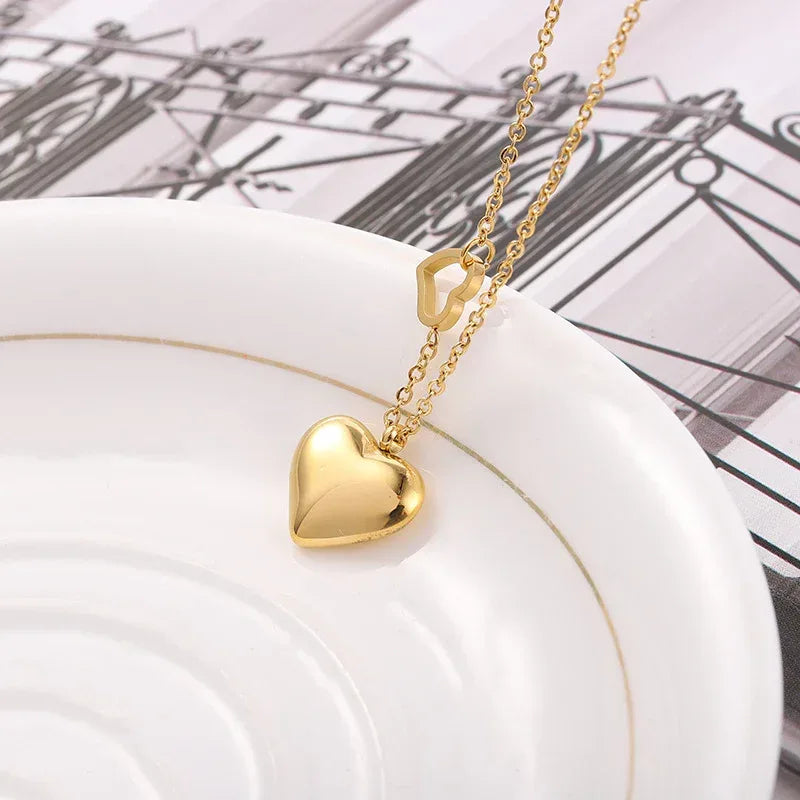 Peach Heart Titanium Neckwear - Viexta