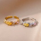 Zircon Niche Heart-shaped Ring - Viexta