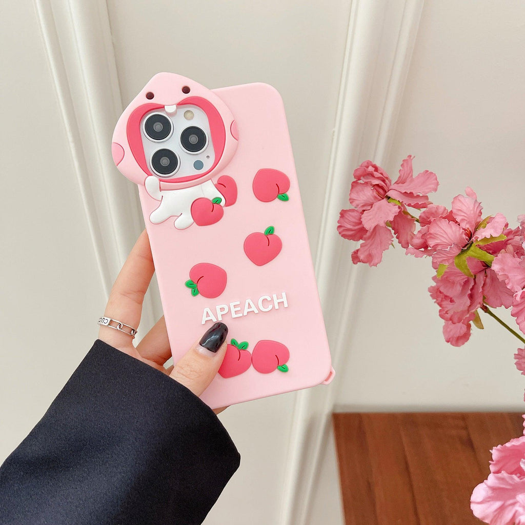 Three-dimensional Silicone Strawberry iPhone Case - Viexta