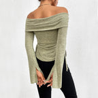 Women's Knitted T-shirt Fashion Tops - Viexta