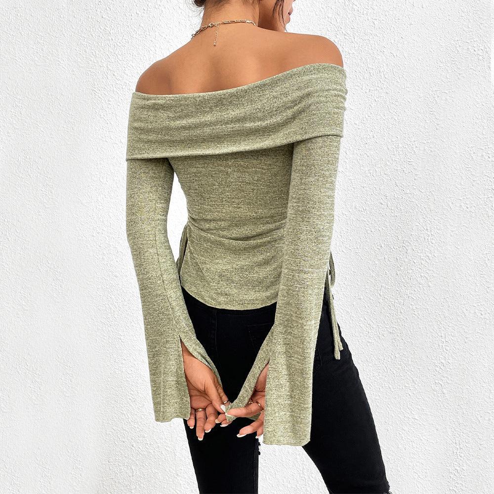 Women's Knitted T-shirt Fashion Tops - Viexta