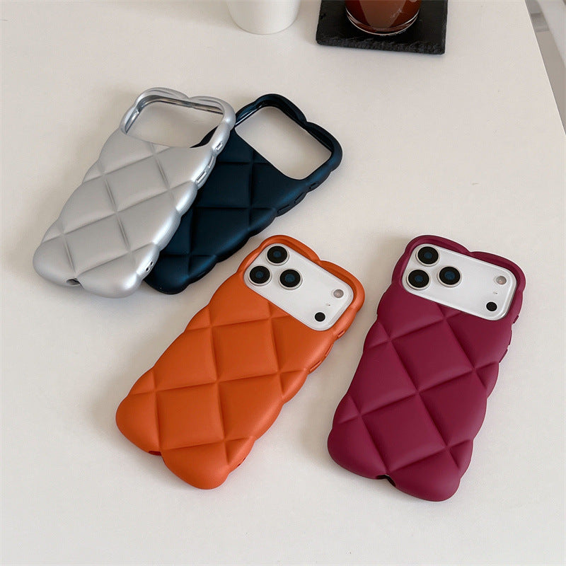 Leather Diamond Patterned Drop-proof iPhone Case