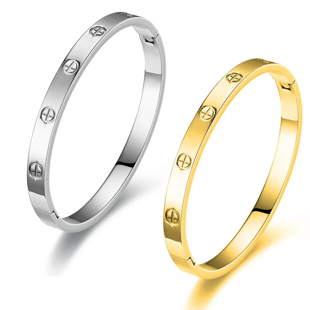 Stainless Steel Cross Nail Bracelet - Viexta